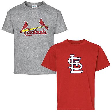 Youth Soft as a Grape Red/Gray St. Louis Cardinals Two-Pack T-Shirt Set