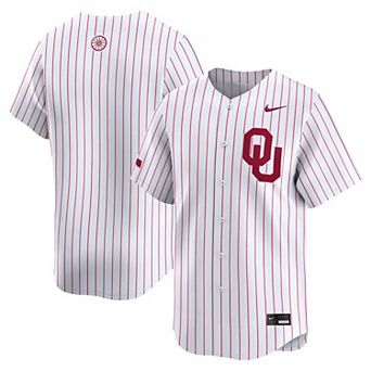 Men's Nike White Oklahoma Sooners College Limited Baseball Jersey