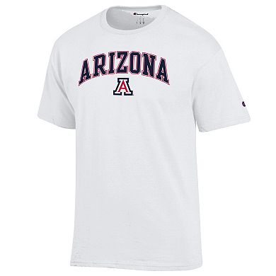 Men's Champion White Arizona Wildcats Arch Over Logo T-Shirt