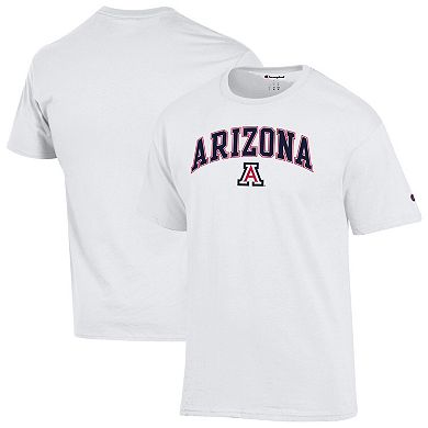 Men's Champion White Arizona Wildcats Arch Over Logo T-Shirt