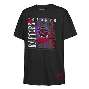 Youth Mitchell & Ness Black Toronto Raptors Retro '90s Poster T-Shirt