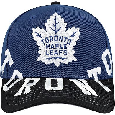 Men's Mitchell & Ness Blue/Black Toronto Maple Leafs Underarch Two-Tone Pro Crown Snapback Hat