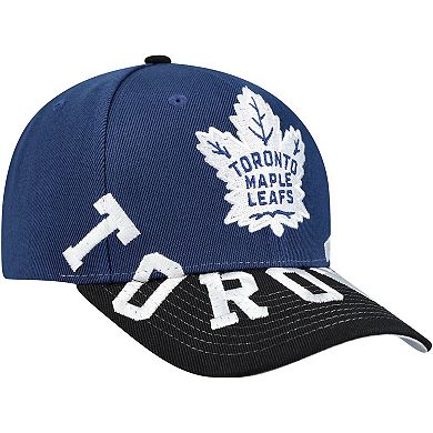 Men's Mitchell & Ness Blue/Black Toronto Maple Leafs Underarch Two-Tone Pro Crown Snapback Hat