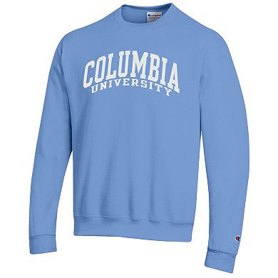 Men's Champion Light Blue Columbia University Basic Arch Fleece Pullover Sweatshirt