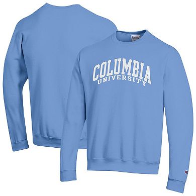 Men's Champion Light Blue Columbia University Basic Arch Fleece Pullover Sweatshirt