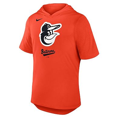Men's Nike Orange Baltimore Orioles Tri-Blend Hoodie T-Shirt