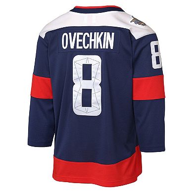 Youth Mitchell & Ness Alexander Ovechkin Navy Washington Capitals 2018 NHL Stadium Series Power Play 2.0 Player Jersey