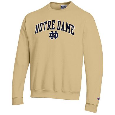 Men's�Champion Gold Notre Dame Fighting Irish Arch Over Logo Pullover Sweatshirt