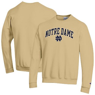 Men's�Champion Gold Notre Dame Fighting Irish Arch Over Logo Pullover Sweatshirt
