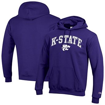 Men's Champion Purple Kansas State Wildcats Arch Over Logo Pullover Hoodie