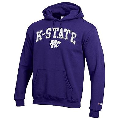 Men's Champion Purple Kansas State Wildcats Arch Over Logo Pullover Hoodie