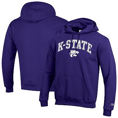 Men's Champion Purple Kansas State Wildcats Arch Over Logo Pullover Hoodie