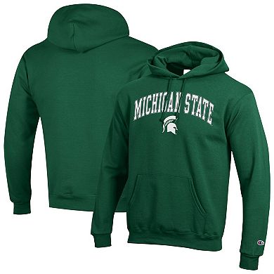 Men's Champion Green Michigan State Spartans Arch Over Logo Pullover Hoodie