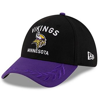 Men's New Era Black/Purple Minnesota Vikings 2025 NFL Draft 39THIRTY Flex Hat