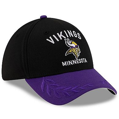 Men's New Era Black/Purple Minnesota Vikings 2025 NFL Draft 39THIRTY Flex Hat