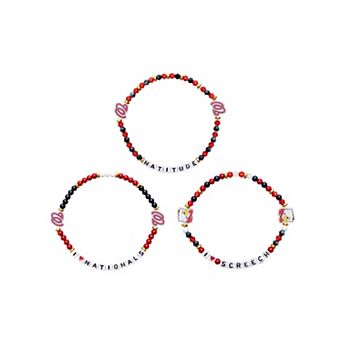 FOCO Washington Nationals 3-Pack Friendship Bracelet Set