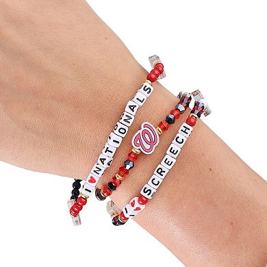 FOCO Washington Nationals 3-Pack Friendship Bracelet Set