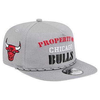 Men's New Era Gray Chicago Bulls Throwback Property Of Golfer Snapback Hat