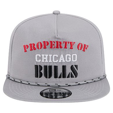 Men's New Era Gray Chicago Bulls Throwback Property Of Golfer Snapback Hat