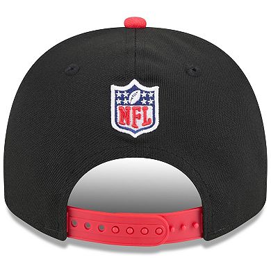 Youth New Era Black/Red Kansas City Chiefs 2025 NFL Draft A-Frame 9FIFTY Snapback Hat