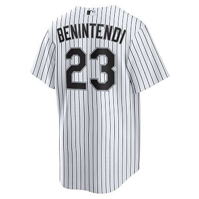 Men's Nike Andrew Benintendi White/Black Chicago White Sox Home Official Player Jersey