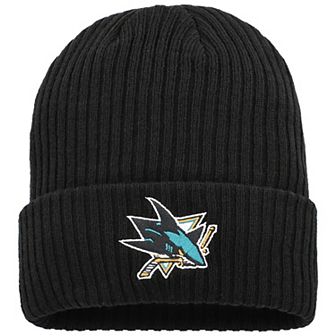 Men's Fanatics Black San Jose Sharks Logo Cuffed Knit Hat
