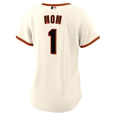 Women's Nike White San Francisco Giants #1 Mom Home Replica Jersey