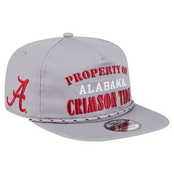 Men's New Era Gray Alabama Crimson Tide Golfer Vintage Adjustable Hat