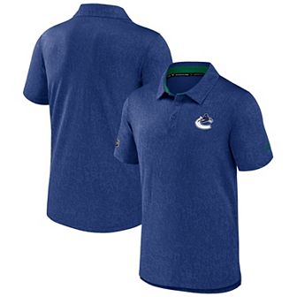 Men's Fanatics Blue Vancouver Canucks Jacquard Polo