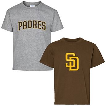 Youth Soft as a Grape Brown/Gray San Diego Padres Two-Pack T-Shirt Set