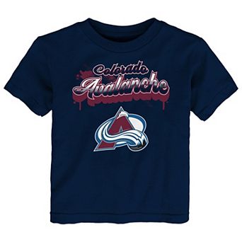 Toddler Navy Colorado Avalanche Bubbly Script T-Shirt