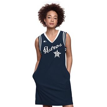 Women's Starter Navy Houston Astros Fast Track Sneaker V-Neck Dress