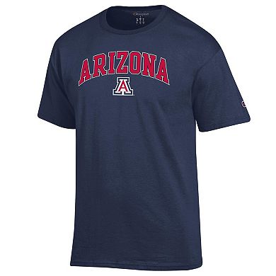 Men's Champion Navy Arizona Wildcats Arched Logo T-Shirt