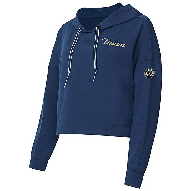 Women's Concepts Sport Navy Philadelphia Union Elevation Tri-Blend Long Sleeve Pullover Hoodie