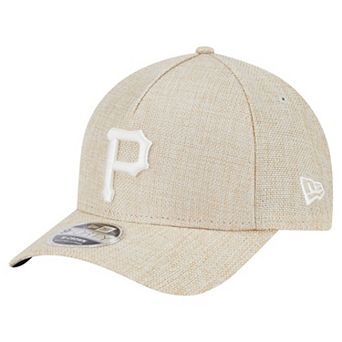 Men's New Era Beige Pittsburgh Pirates Cotton Weave M-Crown A-Frame 9FORTY Adjustable Hat