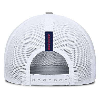 Men's Fanatics Heather Gray New England Revolution Low Block Trucker Adjustable Hat