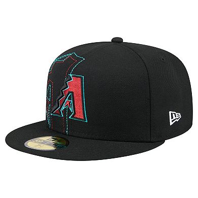 New Era 59Fifty Arizona Diamondbacks Chain Stitch Heart Fitted Hat Purple/Pink main image 1