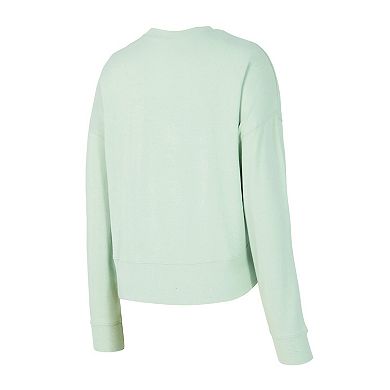 Women's Concepts Sport Light Green Boston Red Sox Elevation Tri-Blend Long Sleeve T-Shirt & Shorts Set