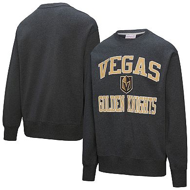 Men's Mitchell & Ness Black Vegas Golden Knights Playoff Win Fleece Pullover Sweatshirt