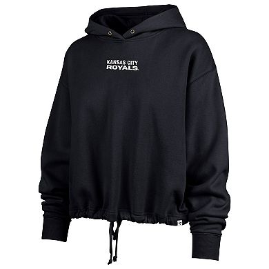 Women's '47 Navy Kansas City Royals City Connect Venice Cropped Pullover Hoodie