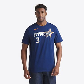 Men's Nike Jeremy Pe̱a Navy Houston Astros 2025 City Connect Fuse Name & Number T-Shirt