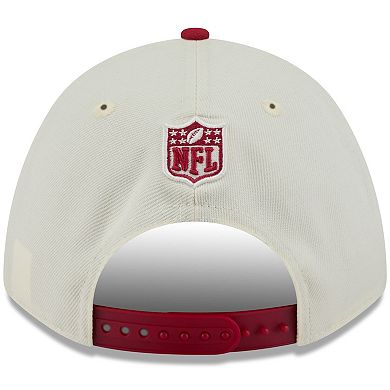 Men's New Era Cream/Cardinal Arizona Cardinals 2025 NFL Draft 9FORTY A-Frame M-Crown Adjustable Hat