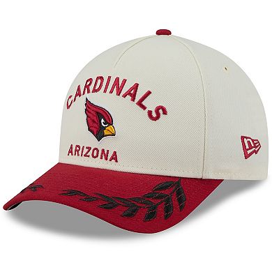 Men's New Era Cream/Cardinal Arizona Cardinals 2025 NFL Draft 9FORTY A-Frame M-Crown Adjustable Hat