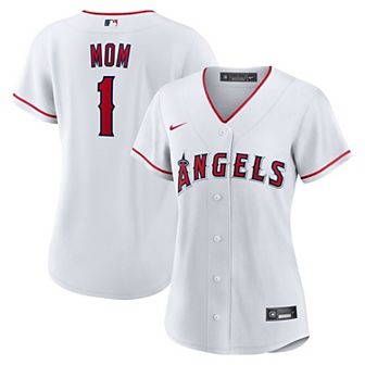 Women's Nike White Los Angeles Angels #1 Mom Home Replica Jersey