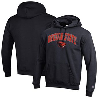 Men's Champion Black Oregon State Beavers Arch Over Logo Pullover Hoodie