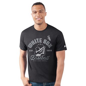 Men's Starter Heather Black Chicago White Sox Prime Time Batter T-Shirt
