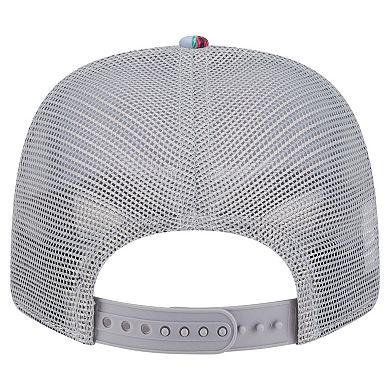 Men's New Era Light Blue/Gray Cleveland Cavaliers Adventure Aloha Pattern 9SEVENTY Stretch-Snap Hat