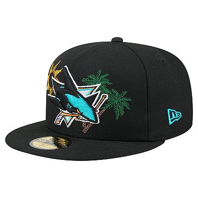Men's New Era Black San Jose Sharks State Stitch 59FIFTY Fitted Hat