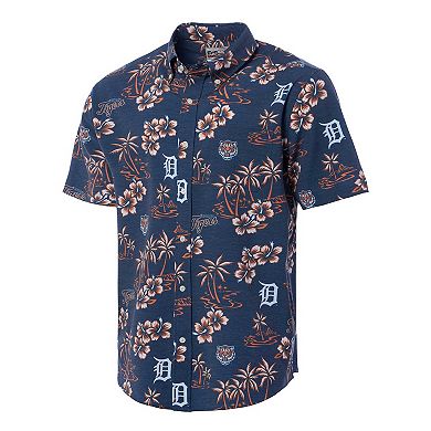 Men's Reyn Spooner Navy Detroit Tigers Kekai Button-Down Shirt
