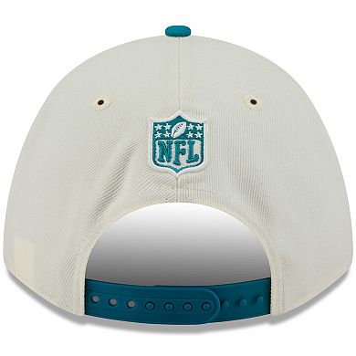 Men's New Era Cream/Teal Jacksonville Jaguars 2025 NFL Draft 9FORTY A-Frame M-Crown Adjustable Hat